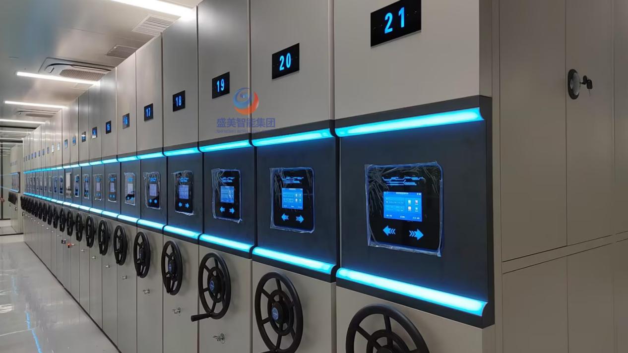 Smart Compactor Shelving System with Integrated Control Panels
